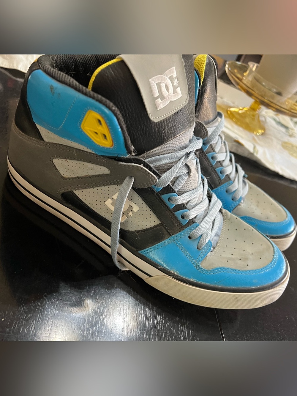 Men’s DC shoes 14 skate spartan hi wc hightop y2k gray blue